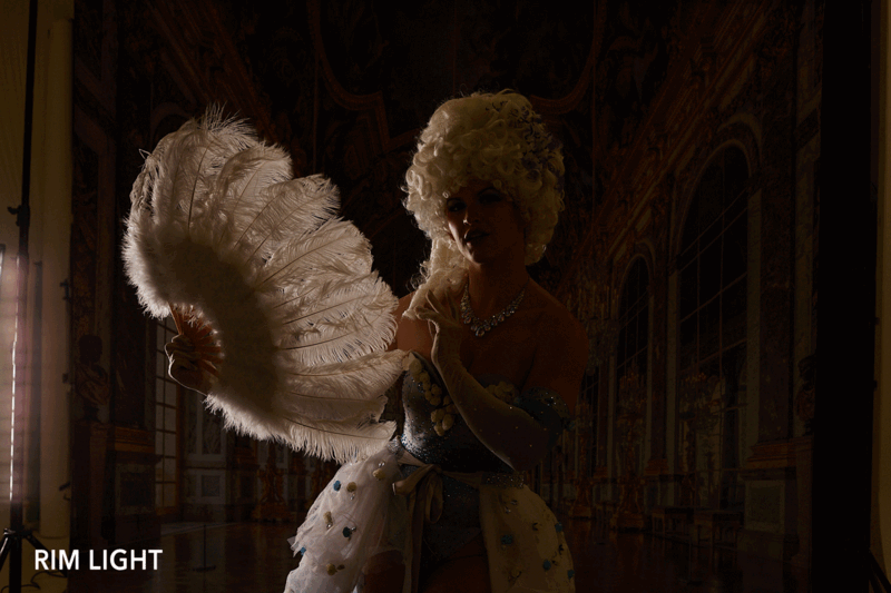 Gif showing how each light affects the shot