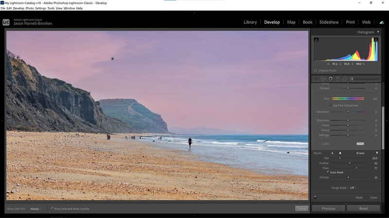 Adjustment brush in lightroom