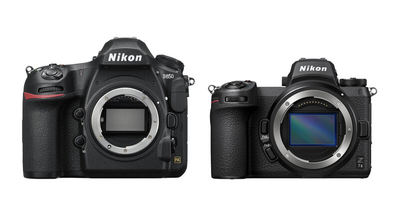 DSLR vs Mirrorless camera side-by-side