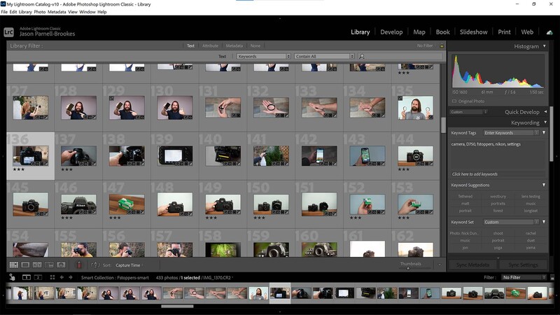 Keywording images in Lightroom