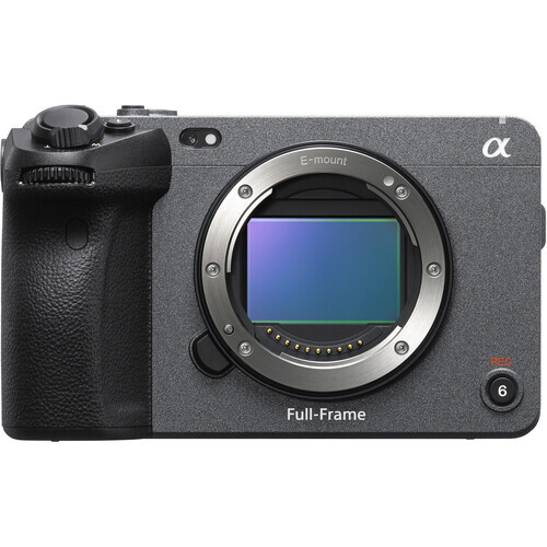 Sony Alpha full-frame mirrorless camera body with exposed sensor and open mount, shown from front-facing angle.