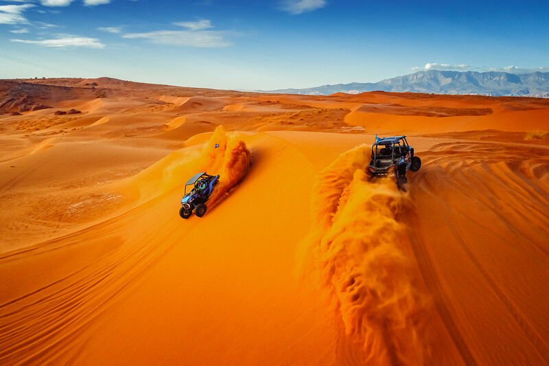 Polaris RZRs at Sand Hollow State Park, Utah