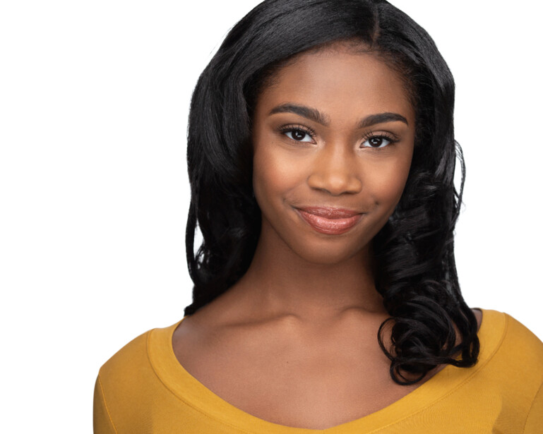 A headshot of Corrinthea, an actress.