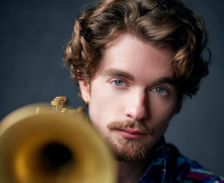 A close portrait of trumpeter Tony