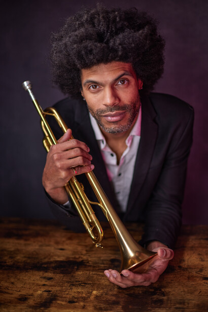 A portrait of trumpeter Wayne Tucker
