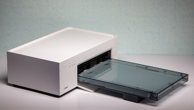 The Liene Photo Printer's design is simple, but well-thought out.