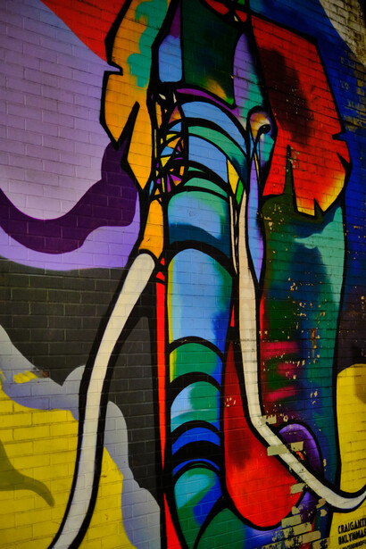 A colorful elephant in Dumbo