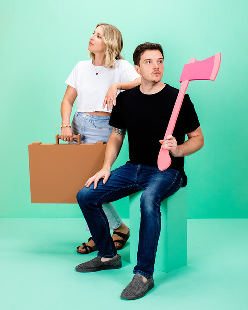 A self portrait of Jada and David