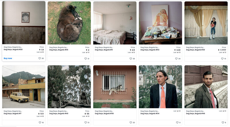 Screenshot from Dog Days, Bogota by Alec Soth on OpenSea.io