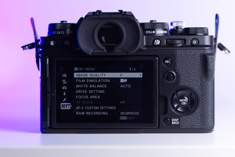 Fujifilm X-T4 Rear LCD Menu
