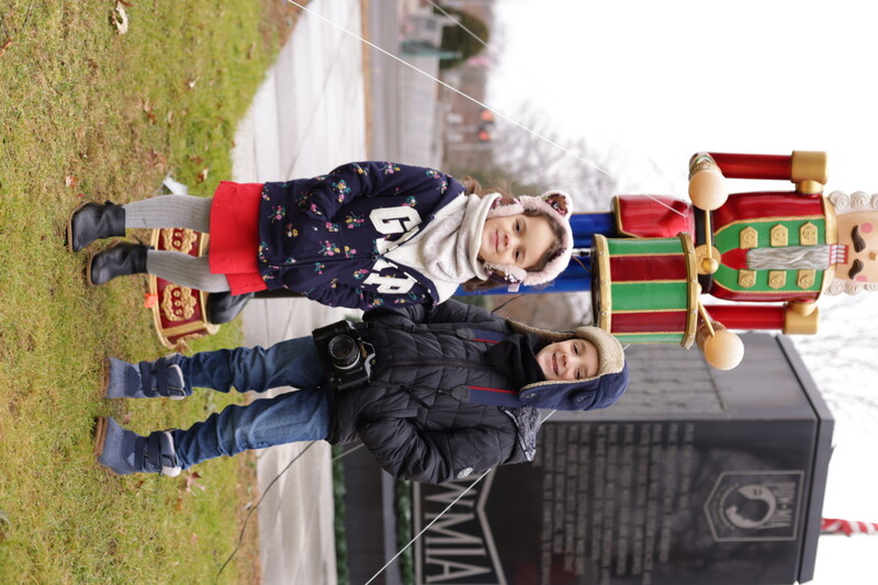 My kids with a Canon T90 taking photos at Christmastime