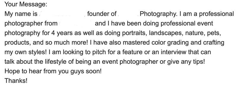 A pitch to Fstoppers