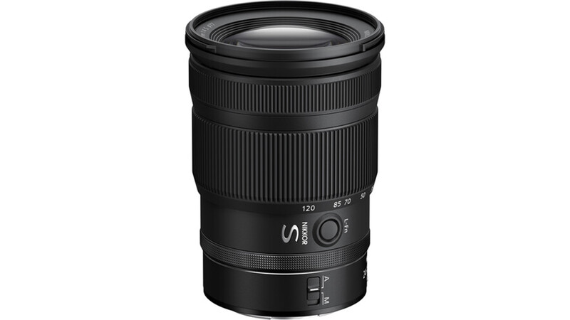 Nikon Z-mount telephoto zoom lens with ribbed barrel and control ring against white background.