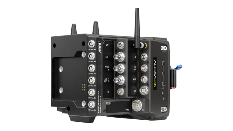 Professional wireless audio mixer with multiple XLR inputs, control knobs, faders, and antenna for RF transmission.