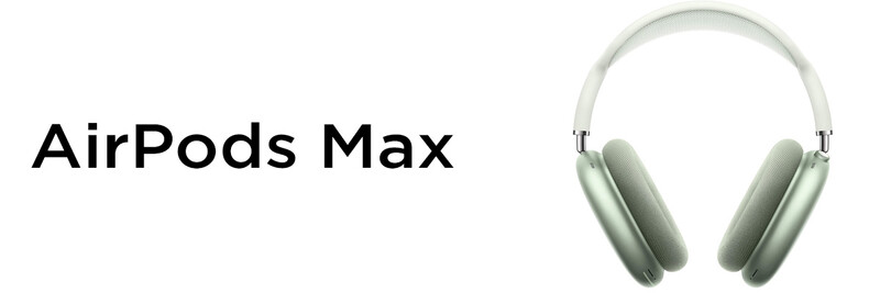 Apple AirPods Max headphones in sage green with padded ear cups and headband against white background.