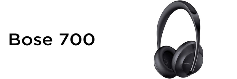 Bose 700 over-ear headphones in black with curved headband and padded ear cups.