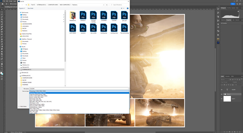 Screenshot of Adobe Premiere Pro interface with golden-hour architectural photography and color grading controls displayed.