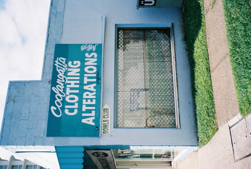 Hand painted sign shot on Fuji C200.