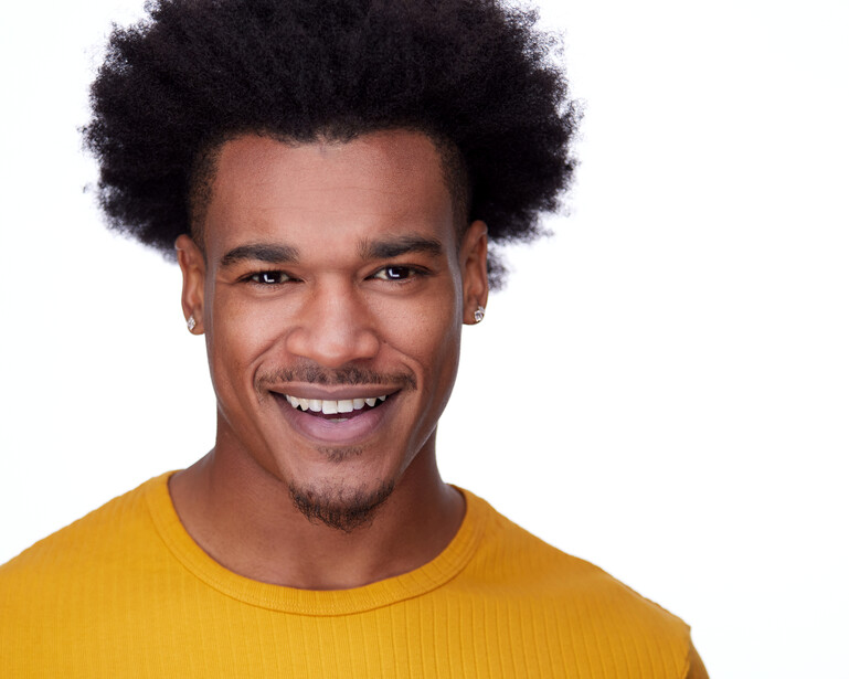 A headshot of Brandon, a model and actor.