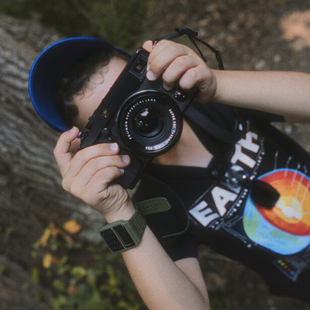 An image of my son while on hike with the HEX Ranger Sling XL. 
