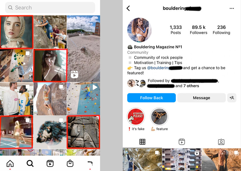 Screengrabs from Instagram
