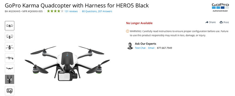 GoPro Karma drone 