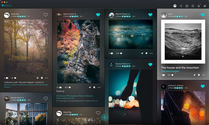 My feed on the rather beautiful VERO desktop app, currently in beta.
