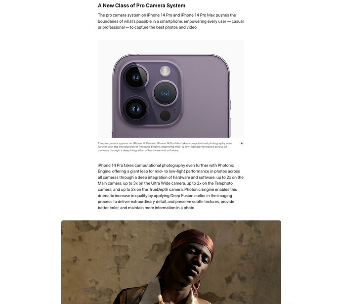 There are more examples of photography on a phone press release than a camera one.