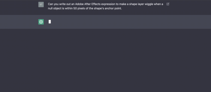Screenshot of Adobe After Effects interface showing a question about creating a wiggle expression for shape layers.
