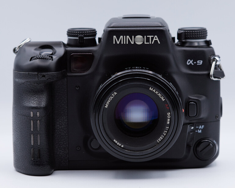 Minolta's last professional SLR camera, the Maxxum 9