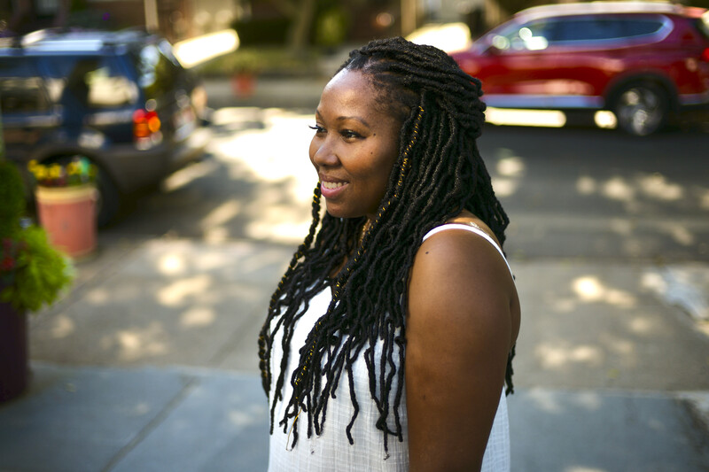 Girl with braids in the sun