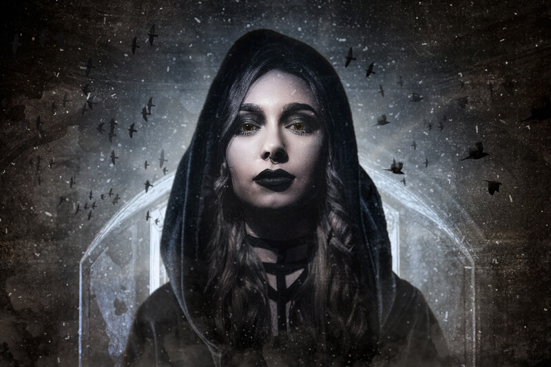 Gothic Lady in a Hood