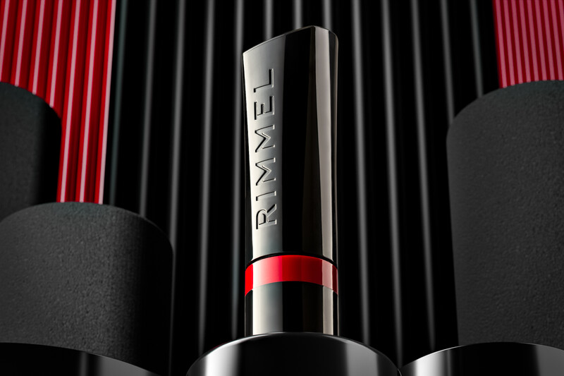 Rimmel Lipstick With CGI Cylinders Scene