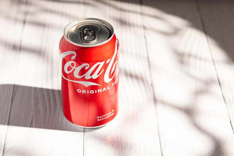 Coke Can in fake dappled shade