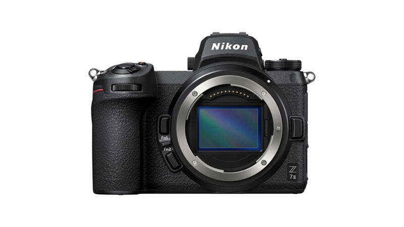 Nikon Z5 mirrorless camera body shown from front with lens mount visible.
