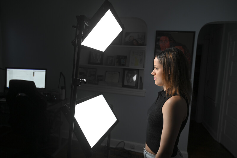 Clamshell Lighting setup.