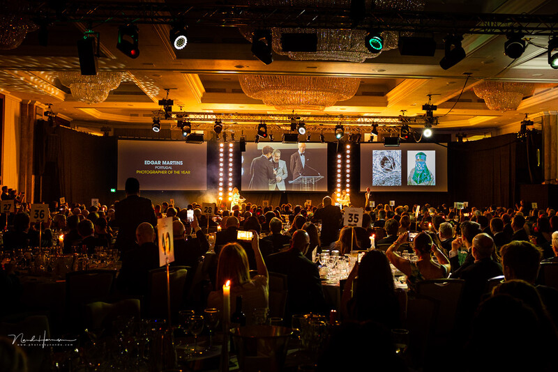 The award ceremony with Edgar Martins on stage to receive his Photographer of the Year award.