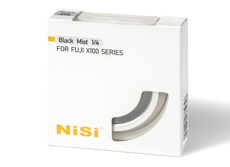 Nisi Black Mist 1/4 filter package for Fujifilm X100 series cameras.