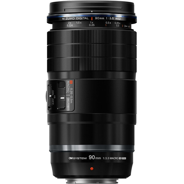 Black telephoto lens with manual focus ring and AF/MF switch, shown against white background.