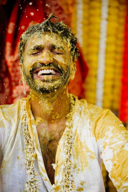 Haldi Groom Shower