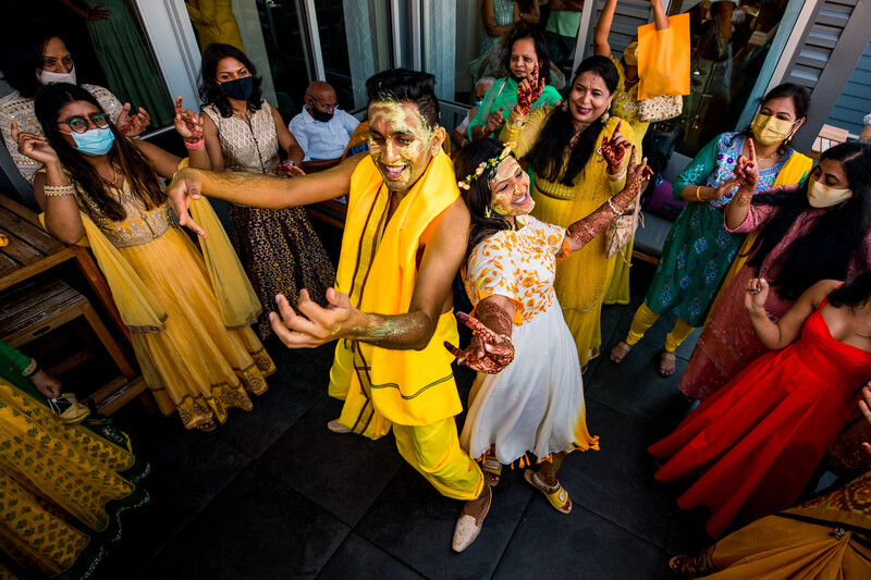 Haldi Bride and Groom Dance