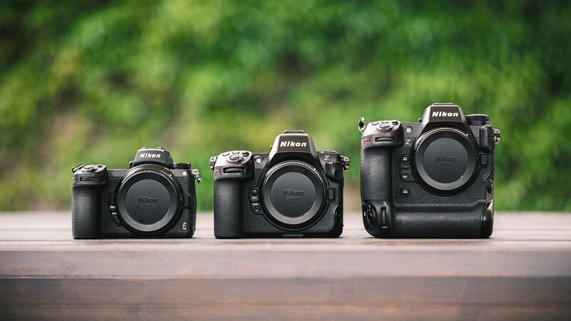 Nikon Z 7II, Z 8, and Z 9 size comparison