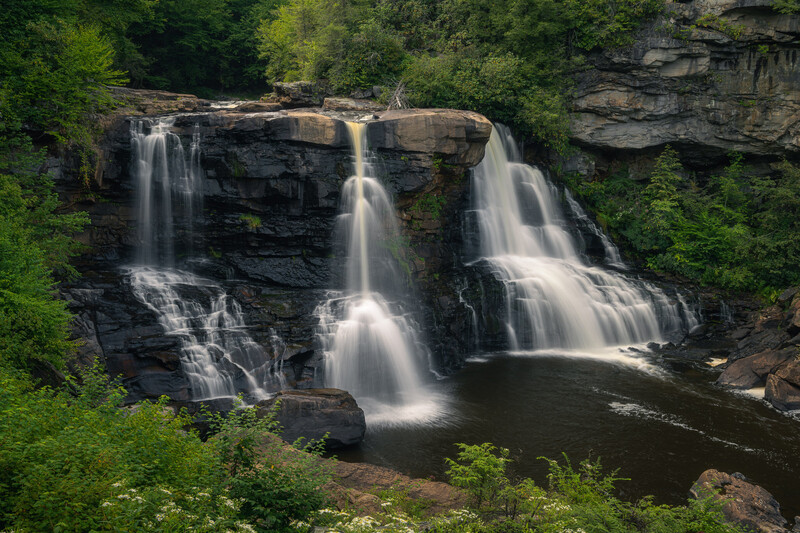 Blackwater Falls in Blackwater Falls State Park in West Virginia.