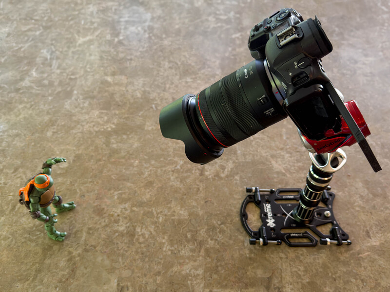 Platypod handle riser for macro photography