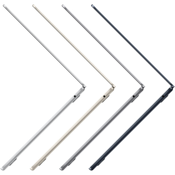 Four reflector arms in varying shades from silver to dark blue, arranged in a diagonal progression.