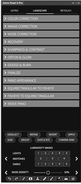 Screenshot of photo editing software panel showing color correction and adjustment controls with sliders.