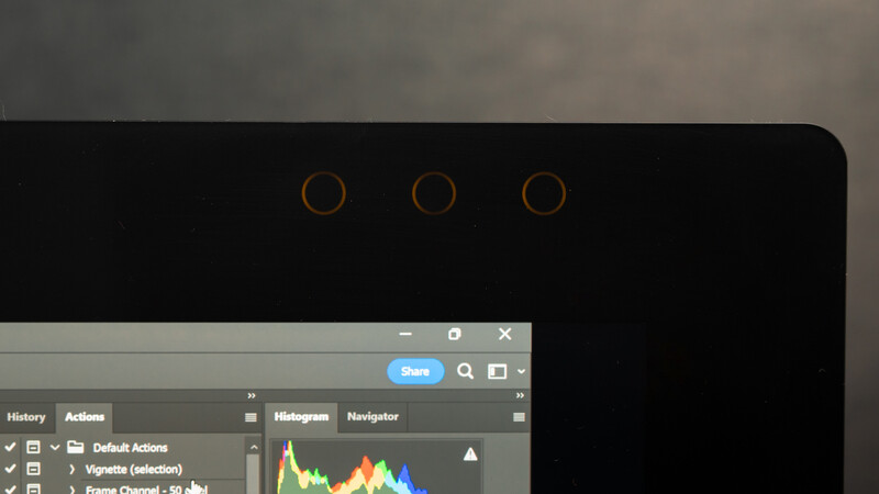 Screenshot of Adobe Lightroom's develop module showing histogram panel and adjustment sliders with stacked color channels displayed.