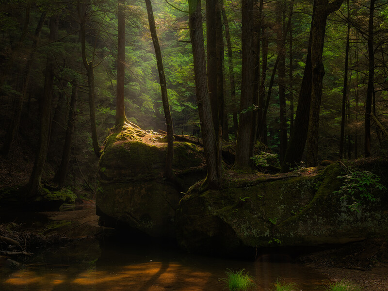 Ray of Light in Hocking Hills State Park in Ohio