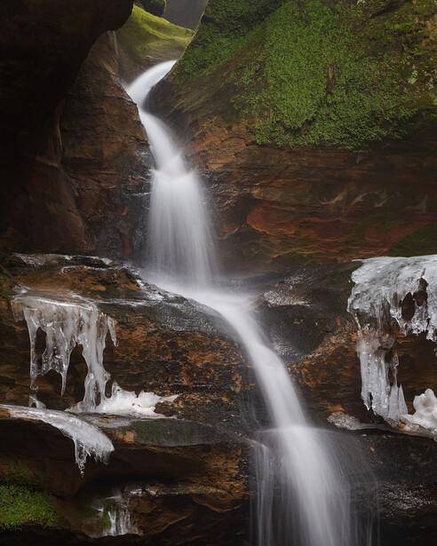 Unnamed Waterfall in Hocking Hills State Park in Ohio