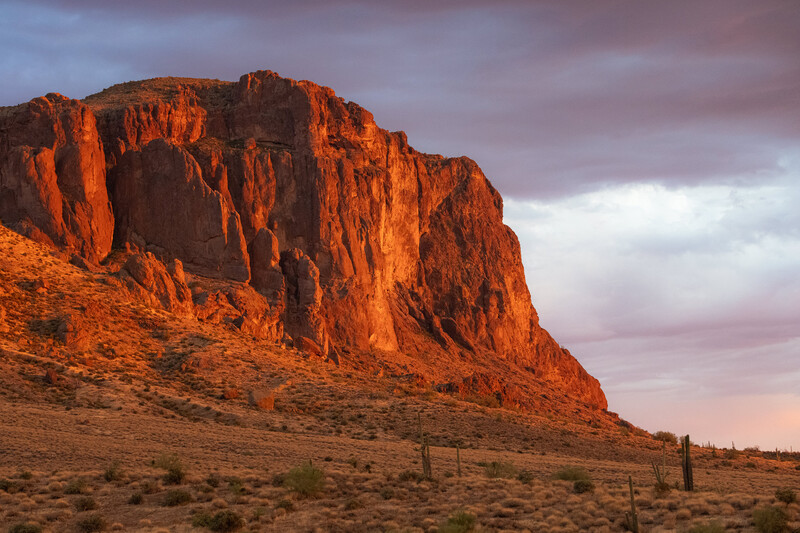lost dutchman state park arizona sunset